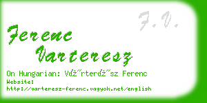 ferenc varteresz business card